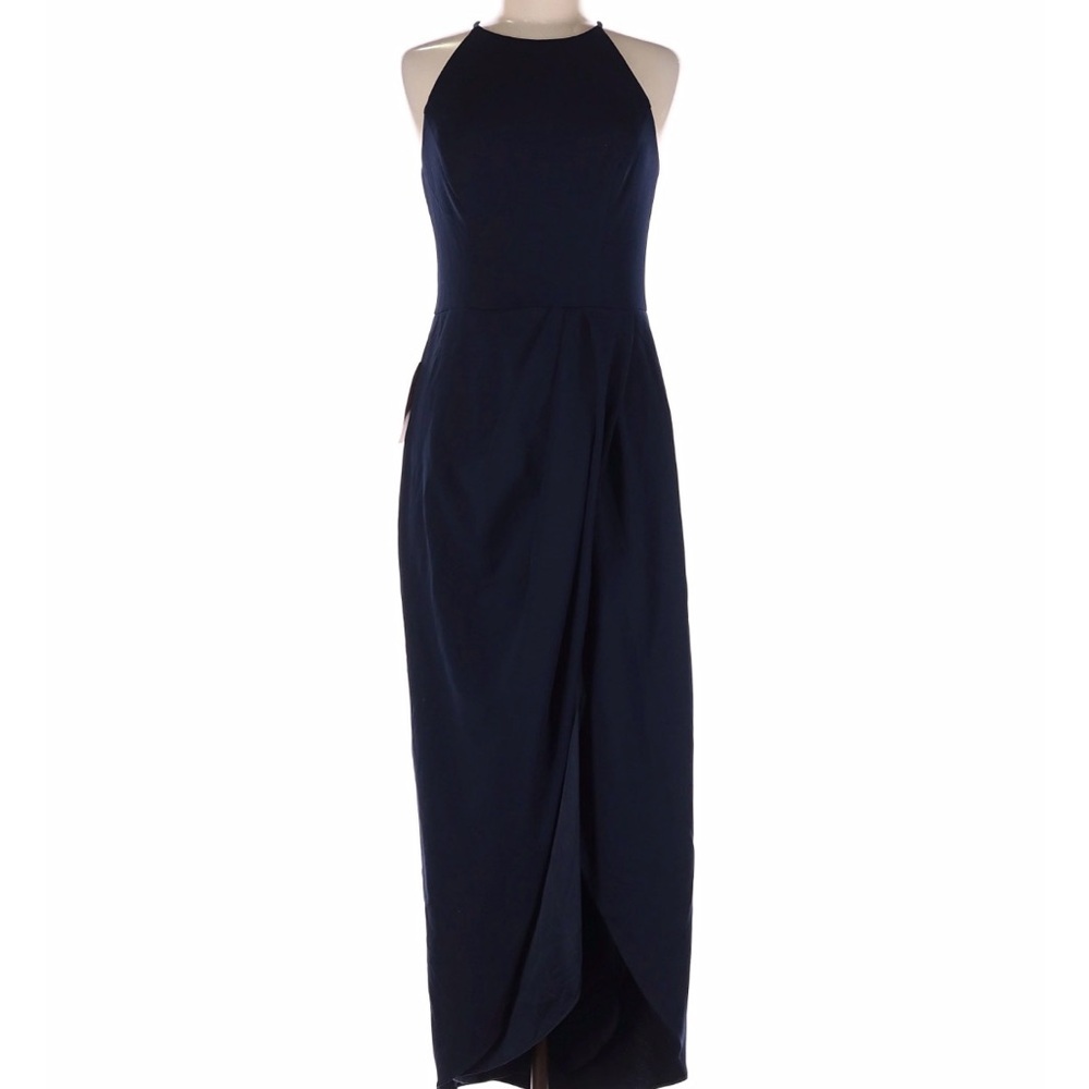 BHLDN Midnight Blue Halter Maxi Dress